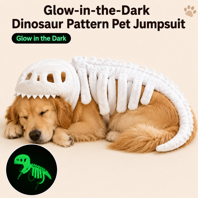 Cosplay Prop Pattern - Dinosaur-Patterned Pet Bodysuit For Dogs Cats