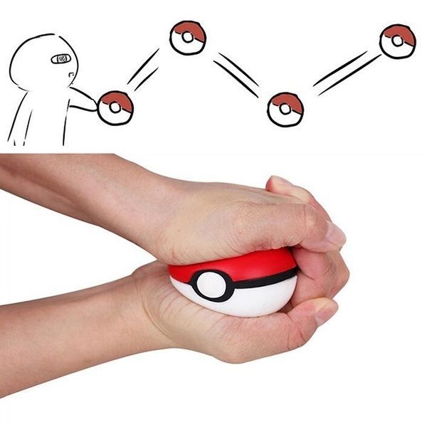 Pokeball Cosplay Prop - Pokemon Stress Relief Elastic Pokeball Foam