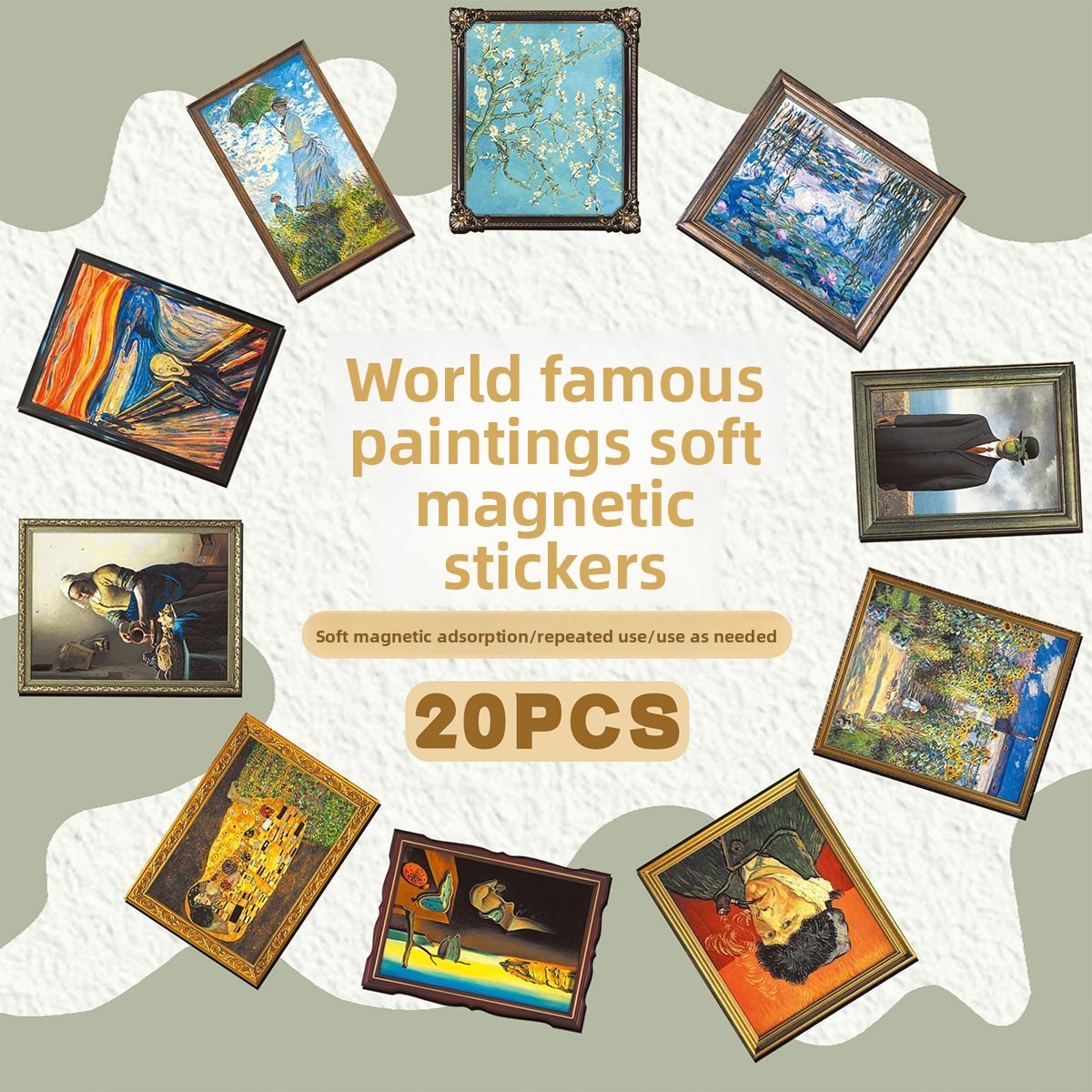 Cosplay Prop Painting - 20pcs Classic Western Refrigerator Soft Magnetic