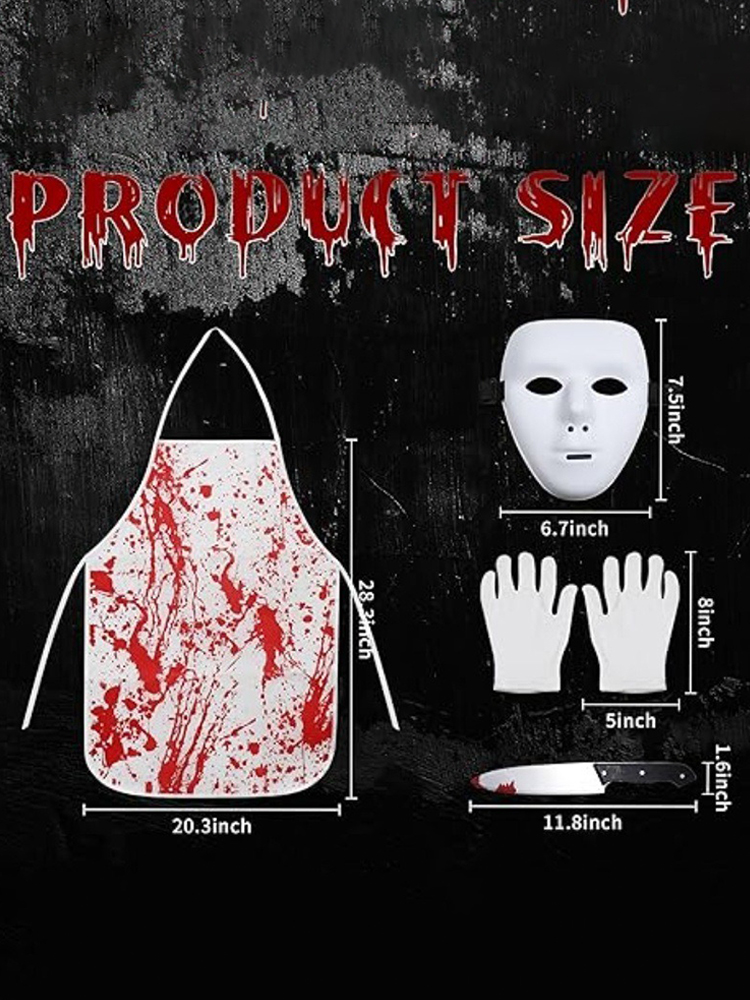 Halloween Bloody Chef Costume  - Cosplay Prop Knife recension och pris