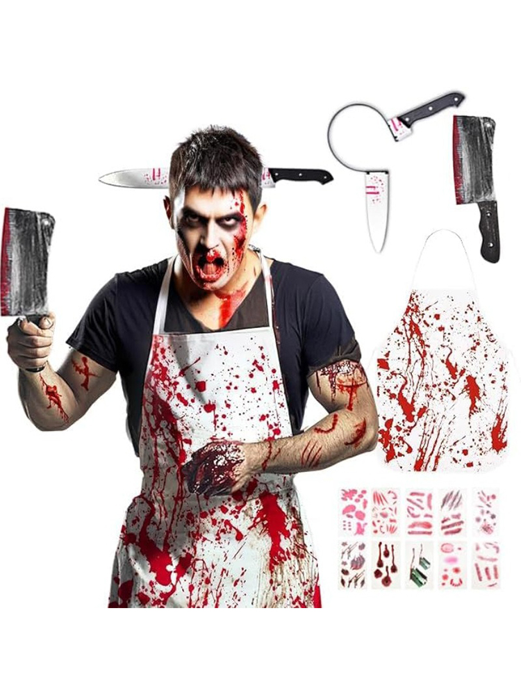 Halloween Bloody Chef Costume  - Cosplay Prop Knife recension och pris