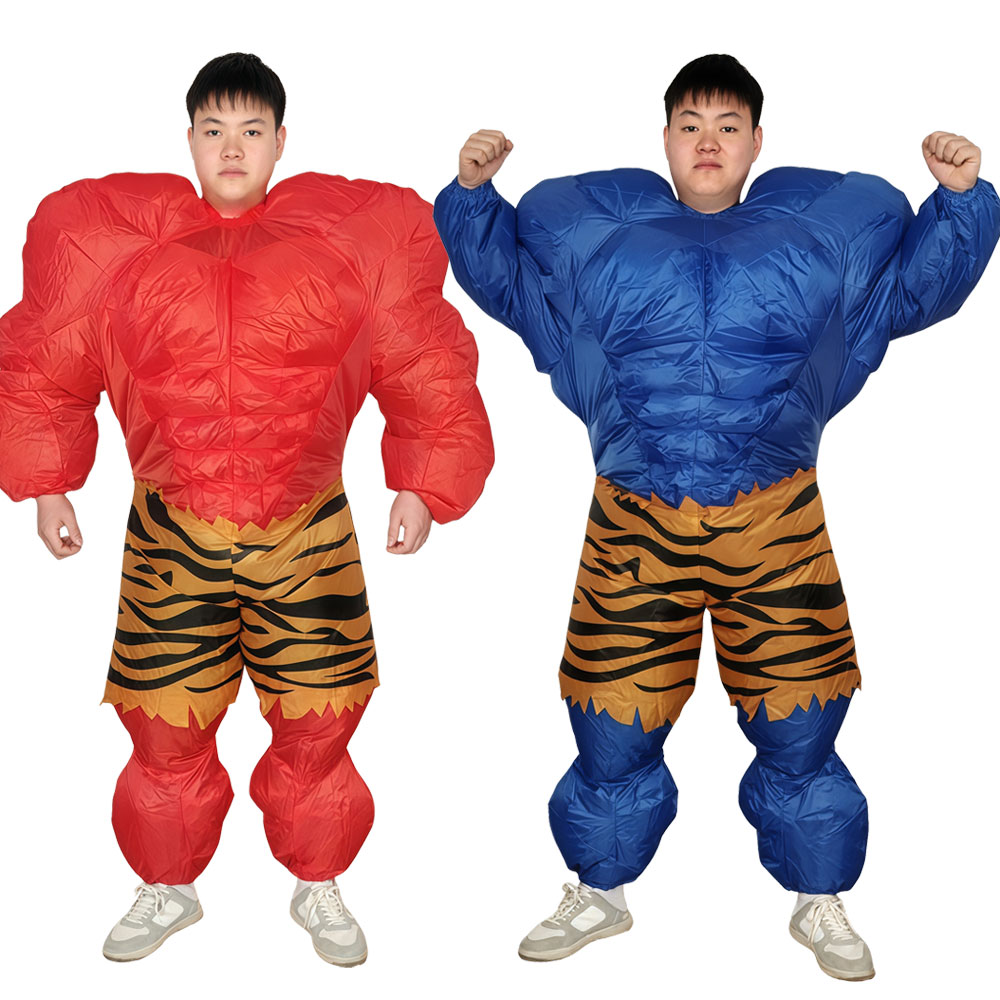 Halloween Blue Red Muscular Ma - Cosplay Prop Business recension och pris