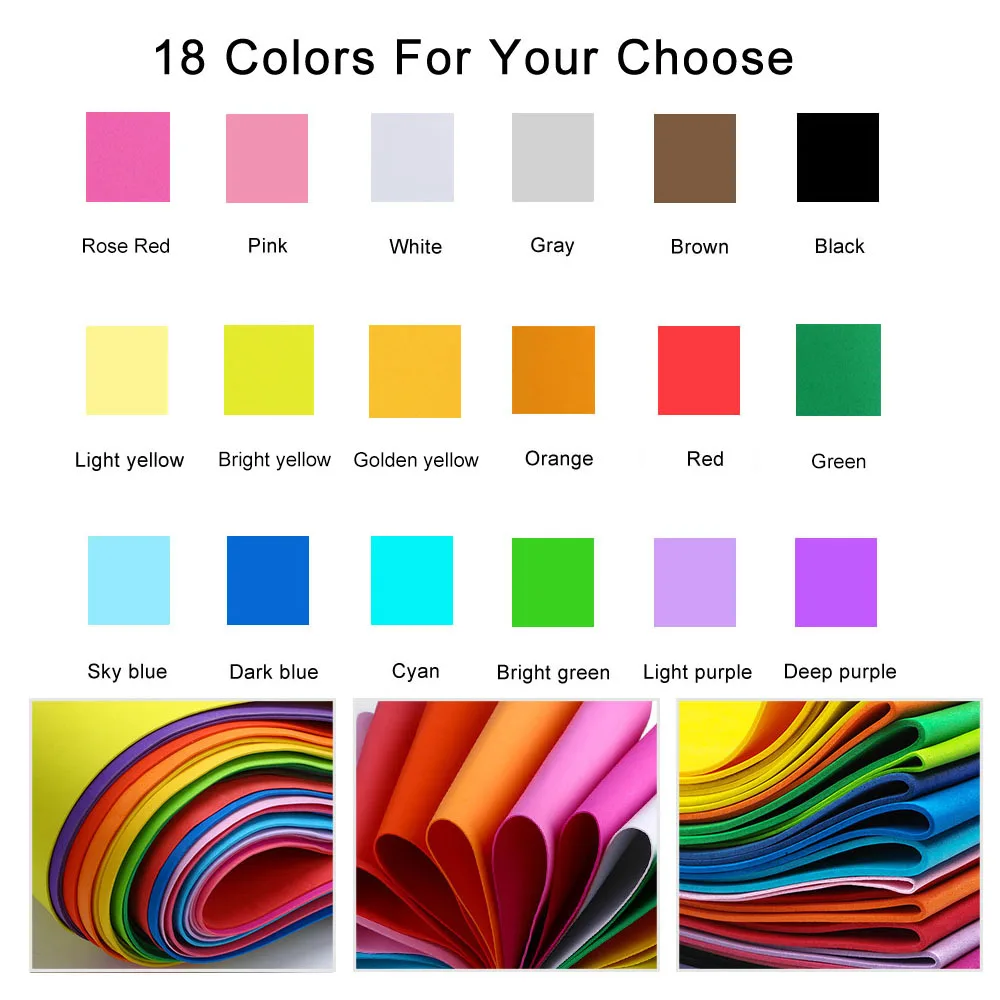 18 Colors 2mm Thick Colorful   - Eva Foam Sheet recension och pris